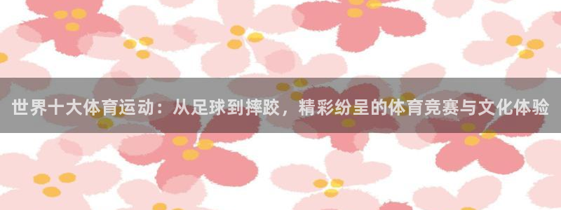 中欧体育网址：世界十大体育运动：从足球到摔跤，精彩纷呈的体育竞赛与文化体验
