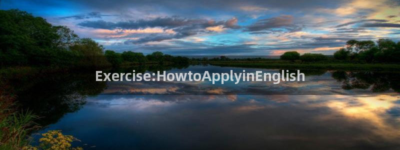 中欧体育官网入口：Exercise:HowtoApplyinEnglish